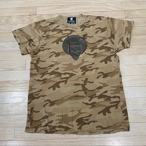 Minoritees brown camo logo tee